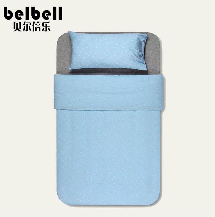 belbell全棉针织印花两件套 学生宿舍纯棉单人被套枕套 1.2米床