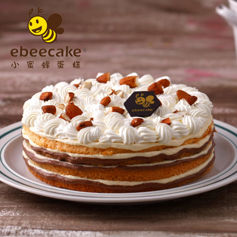ebeecake小蜜蜂生日蛋糕奶油杏仁蛋糕预定北京同城速递通州顺义