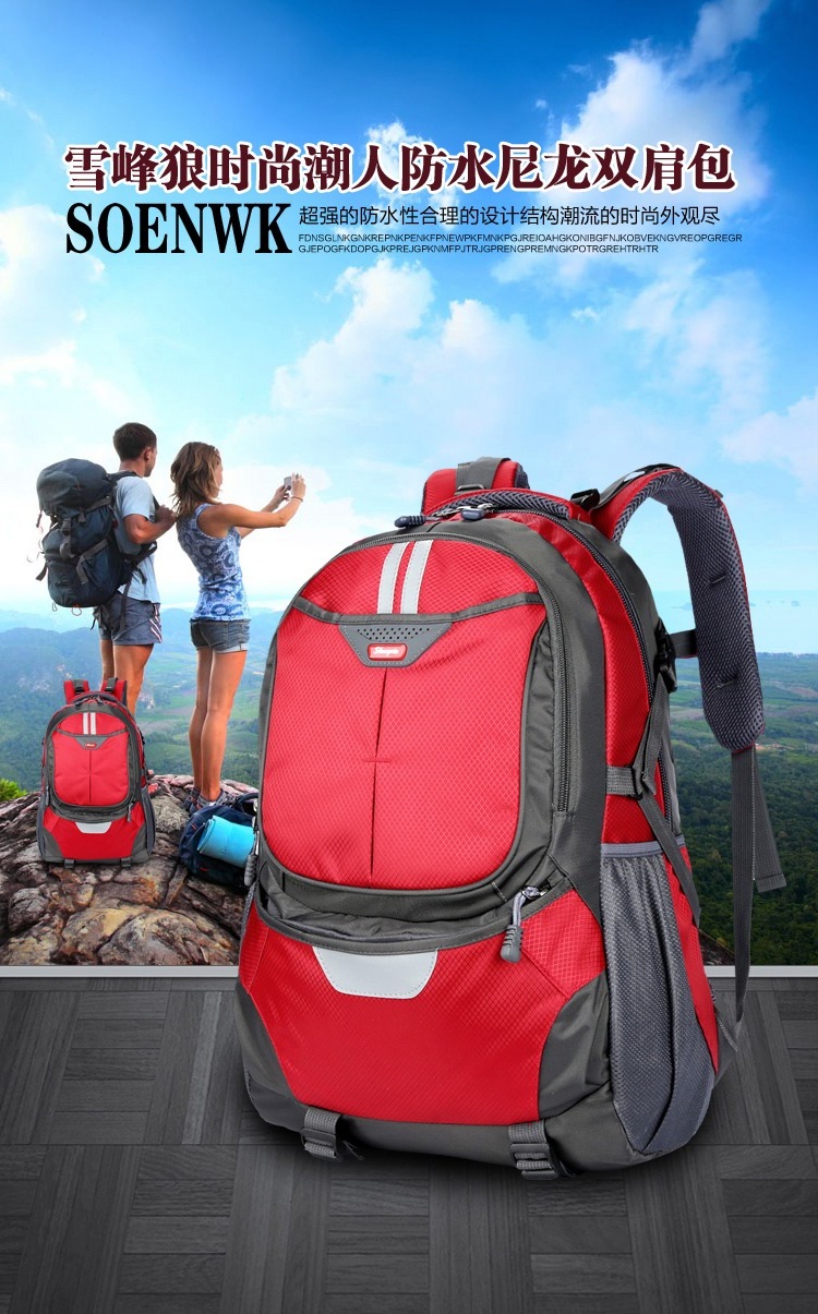 正品登山包背包双肩女韩版大号40升行李包男女防水大容量旅行大包