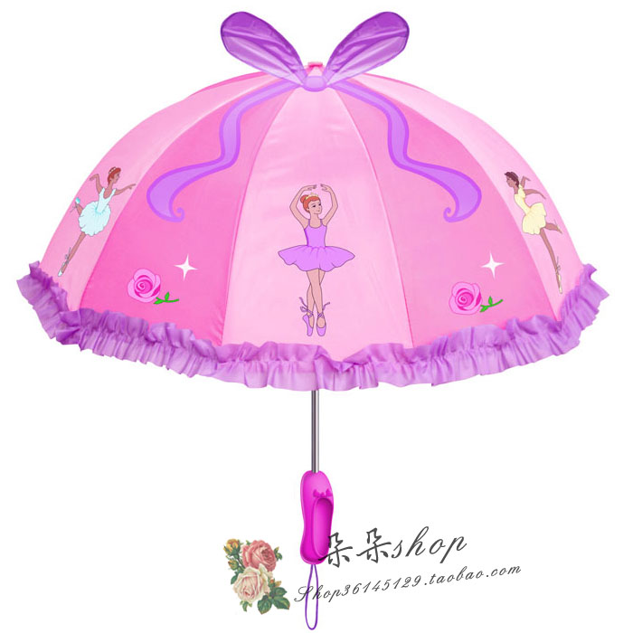 包邮 正品 美国kidorable儿童雨伞芭蕾造型 公主伞防紫外线小童伞