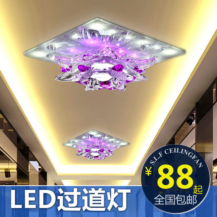 联升现代简约创意个性LED水晶过道灯走廊灯玄关灯射灯筒灯具灯饰