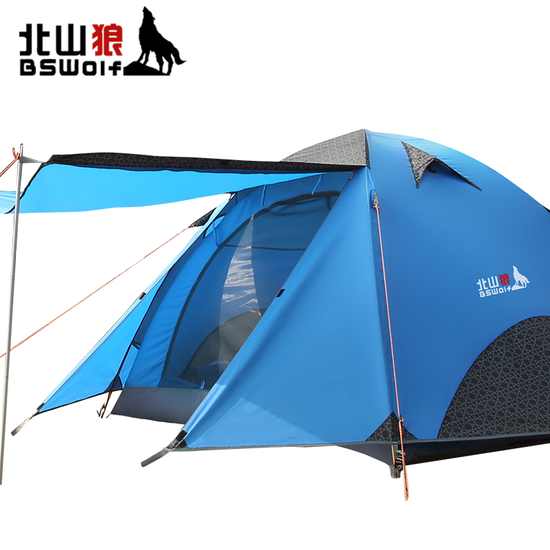 露营帐篷 3人-4人 户外多人登山旅行旅游野外防暴雨防水便携帐篷