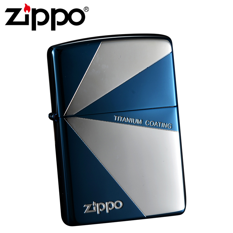 zippo打火机zippo正品 日版限量蓝色创意几何图案TNB#C 专柜正版