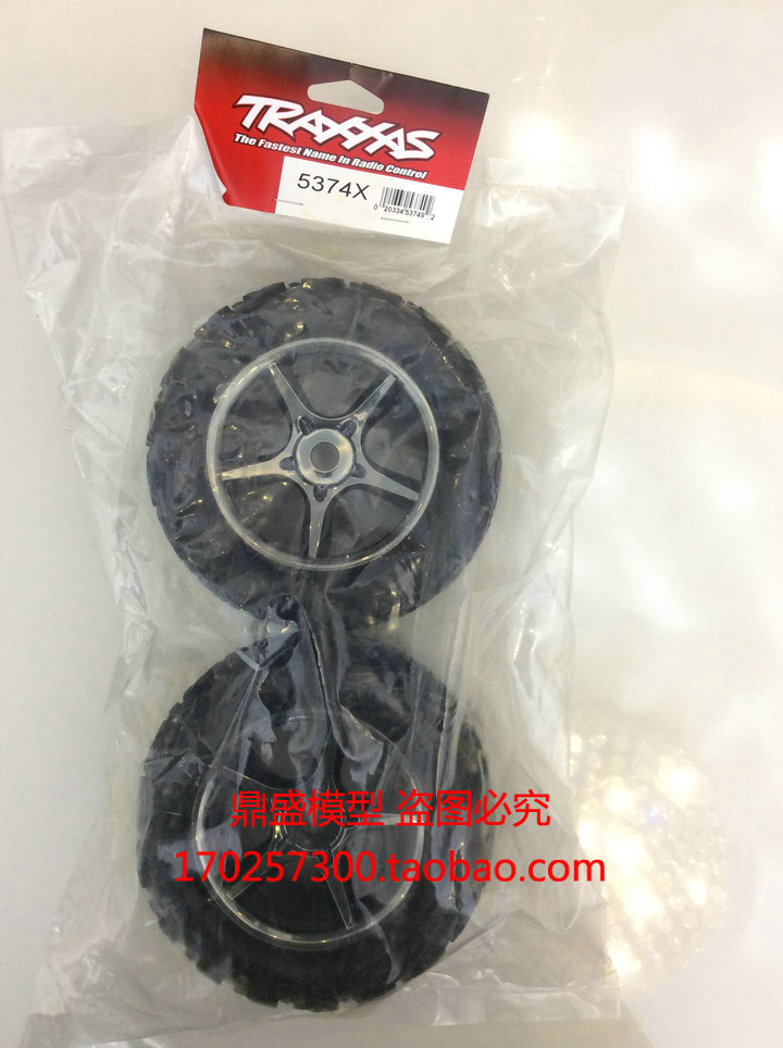 TRAXXAS 1/10 E-revo大E 黑色镀铬轮毂轮胎泡沫 17MM结合器 5374X