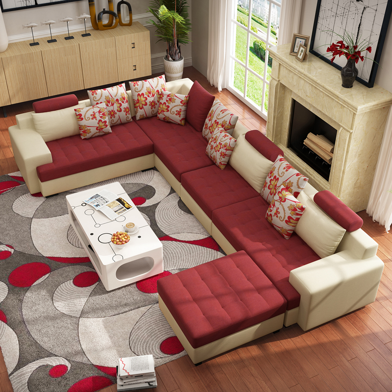 诗菲亚 小户型现代简约可拆洗沙发椅组合客厅组合三人多人沙发