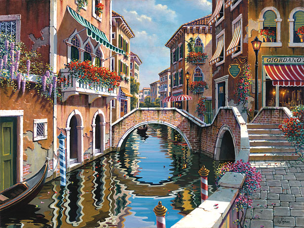 新款 DMC十字绣套件 世界名画油画 欧洲风景 相约威尼斯 可定印花