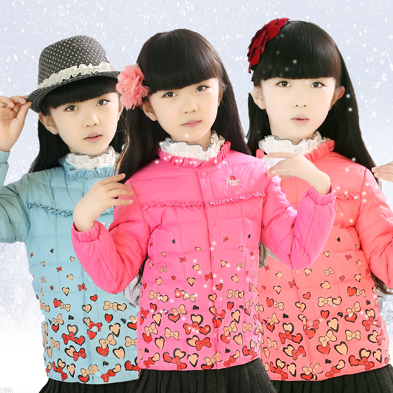 2015新款冬季韩版女童装羽绒服内胆 宝宝公主装短款保暖外套