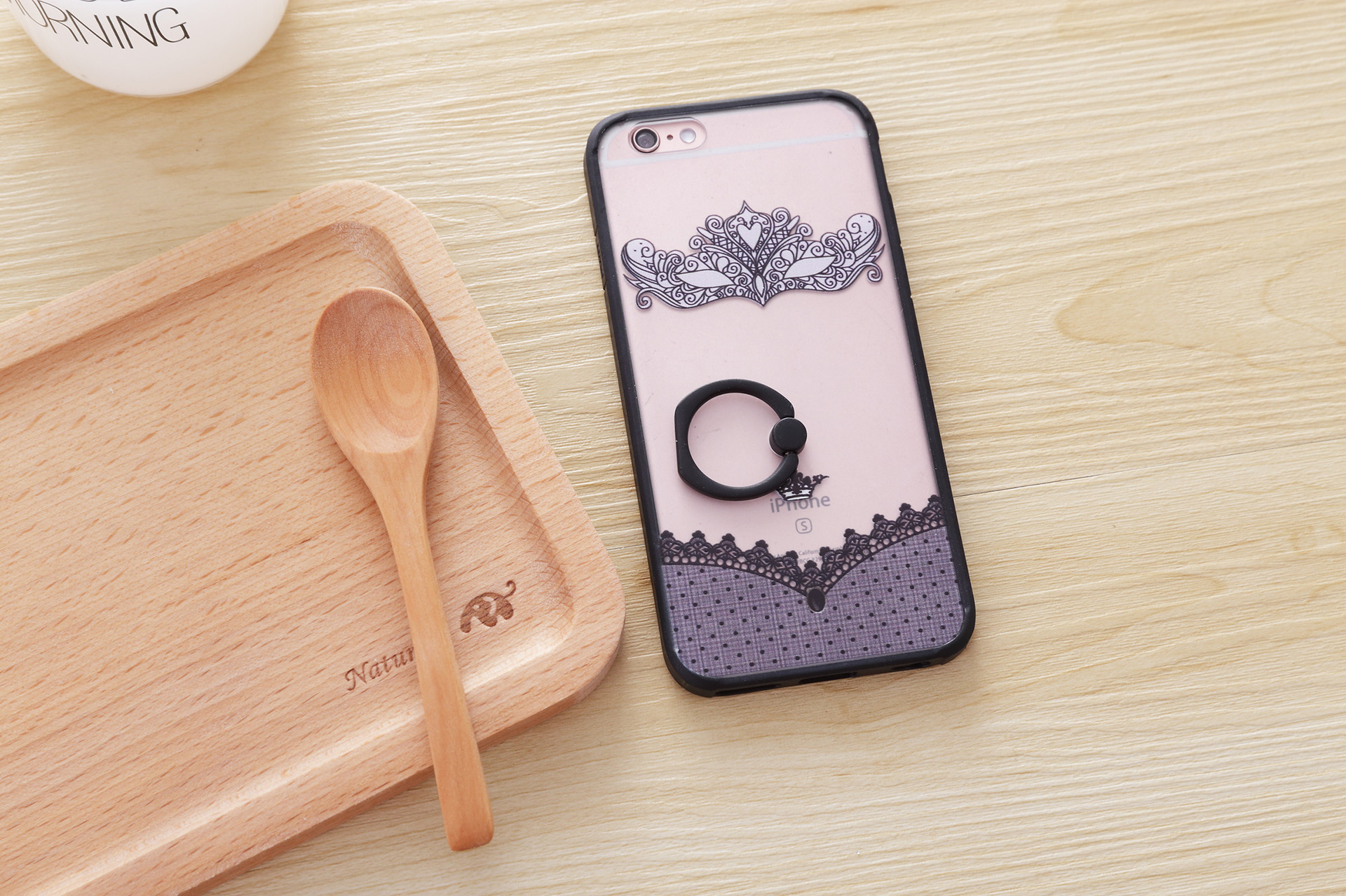 隆奇鸿运 苹果6指环扣支架手机保护套6S情侣卡通彩绘礼品手机软壳