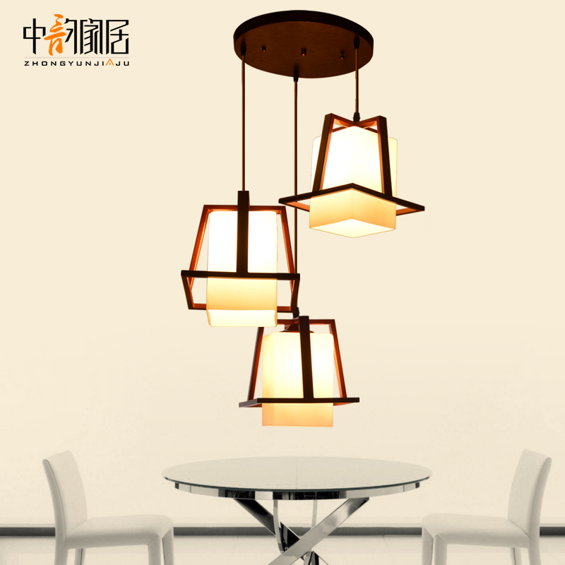 中式吊灯餐厅饭厅书房优质铁艺创意三头单头吧台卧室床头吸顶灯具