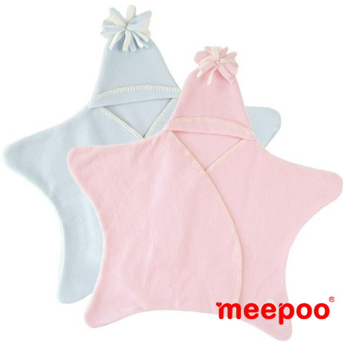 meepoo 五角星型 婴儿抱被/抱毯 舒适可爱 无绑带更安全