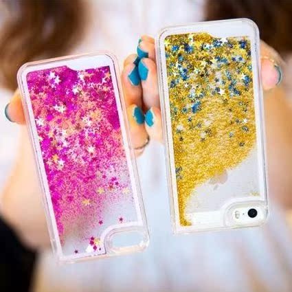 Phone6p透明流砂液体手机壳 动态3D保护壳苹果iPhone5/5S流沙壳