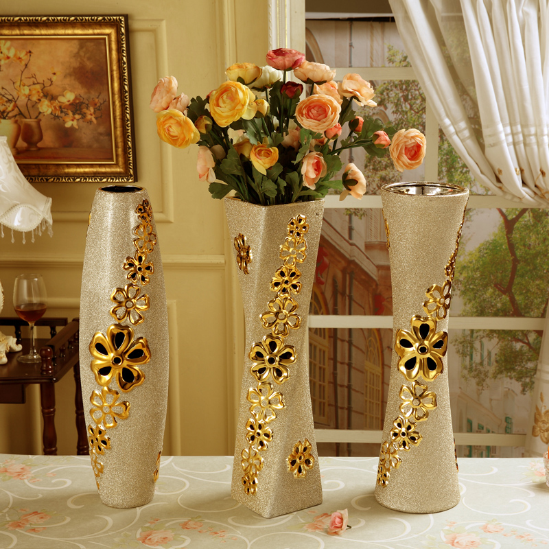 欧式陶瓷落地大花瓶家居创意花插花器摆件新房客厅电视柜装饰品