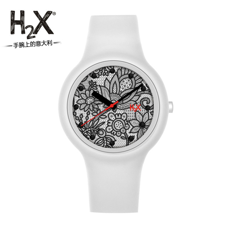 H2X 时装周同步时装表意大利原装进口时尚女表蕾丝花纹手表潮