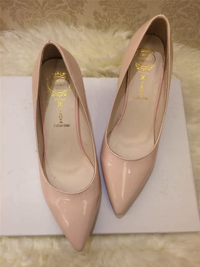韩国通勤女单鞋 甜美公主裸粉色气质尖头细跟通勤OL糖果色高跟鞋