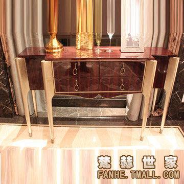 梵赫 fr343 上海 后现代 金箔玄关柜 别墅玄关柜 客厅抽屉柜 定制