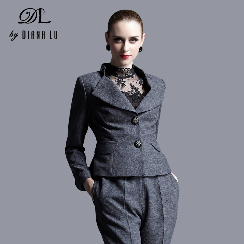 DL品牌秋装新款职业女装套装高端小香风正装收腰显瘦小西装两件套