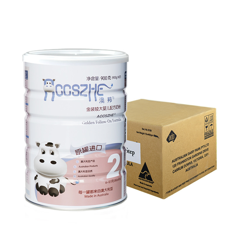ACCSZHE/澳邦 澳洲原装进口婴幼儿牛奶粉2段 900g 1箱（6罐）