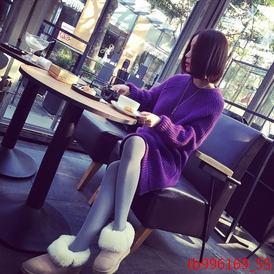 2015秋冬季新款韩版气质拼接中长款圆领毛衣女套头宽松针织外套潮