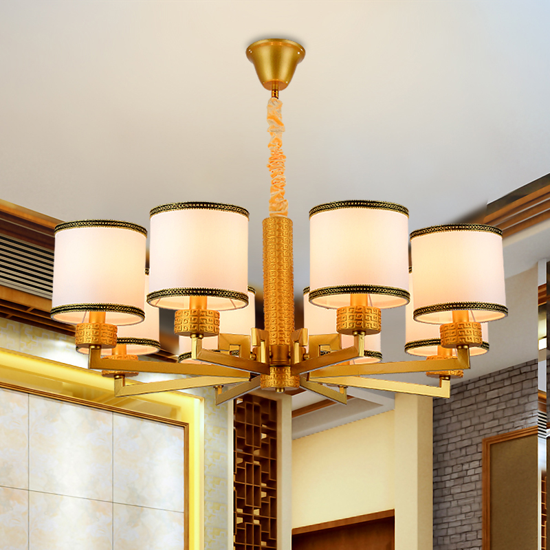 韩裕 新中式吊灯 现代大气仿古铁艺吊灯酒店工程复古客厅餐厅灯具