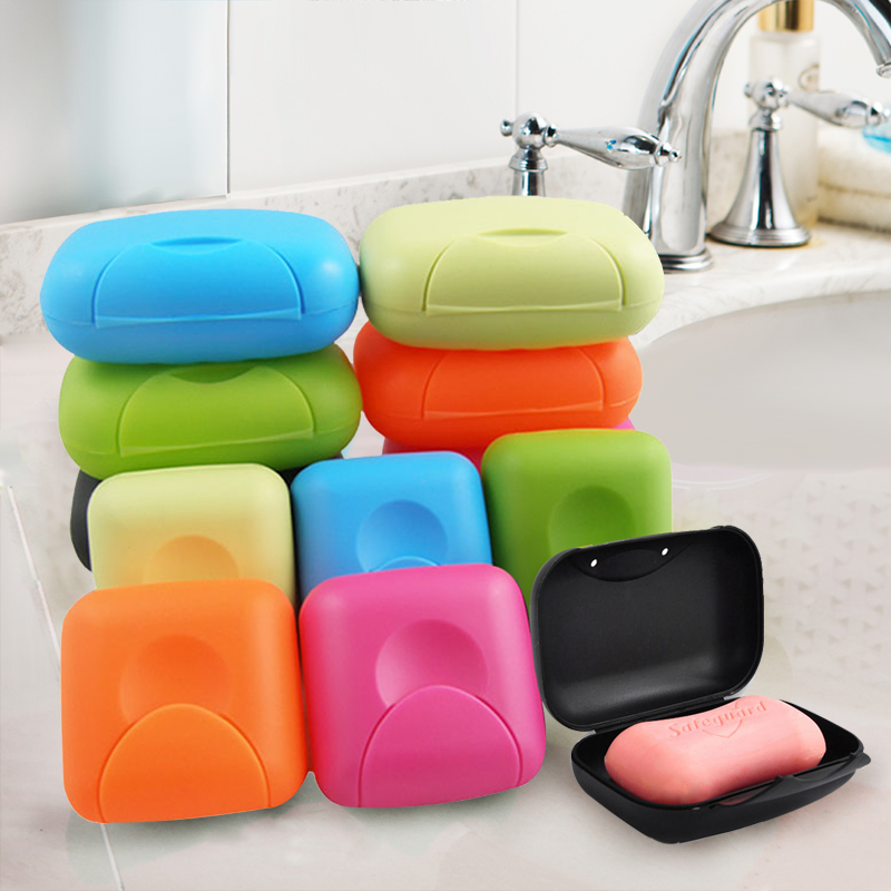 时尚糖果创意旅行便携式多用途香皂饰品盒防水防漏带扣式多彩皂盒