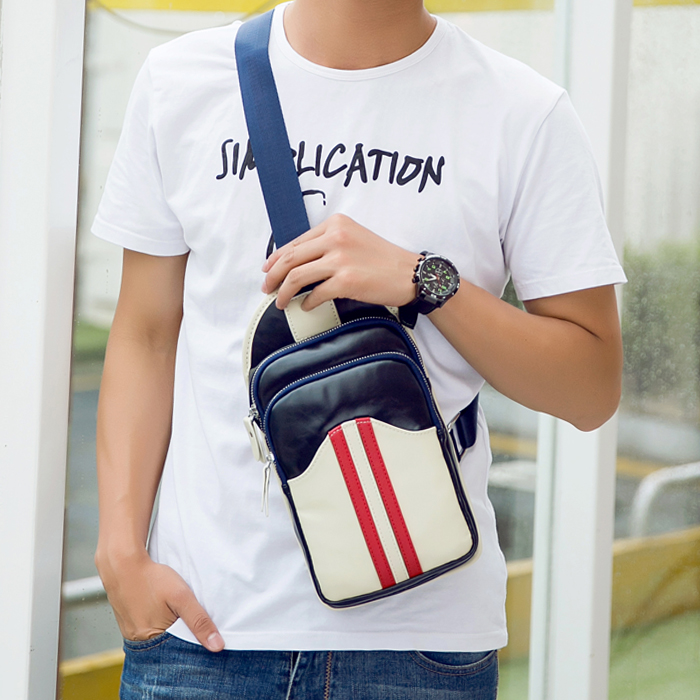 vicoo新款韩版男士胸包潮流单肩包斜挎休闲包户外挎包运动包小包