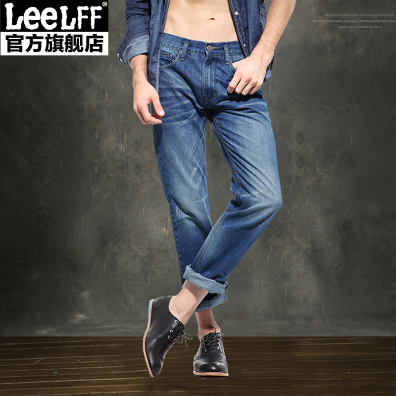Lee lff专柜正品男士牛仔裤 男 秋冬款直筒弹力修身休闲牛仔长裤