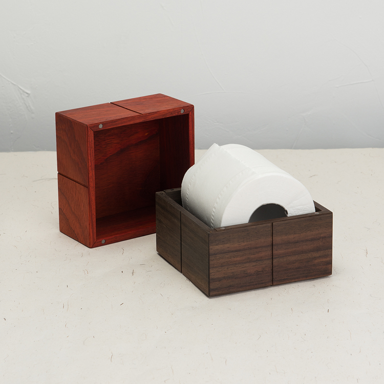 木制抽纸纸巾盒简约风格方形魔方设计创意时尚餐巾纸盒红木纸巾盒