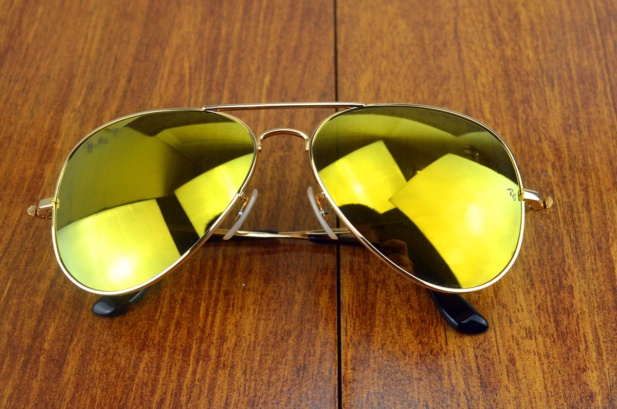 雷#2016新款 钛架金色银色镜面偏光太阳眼镜 男女通用
