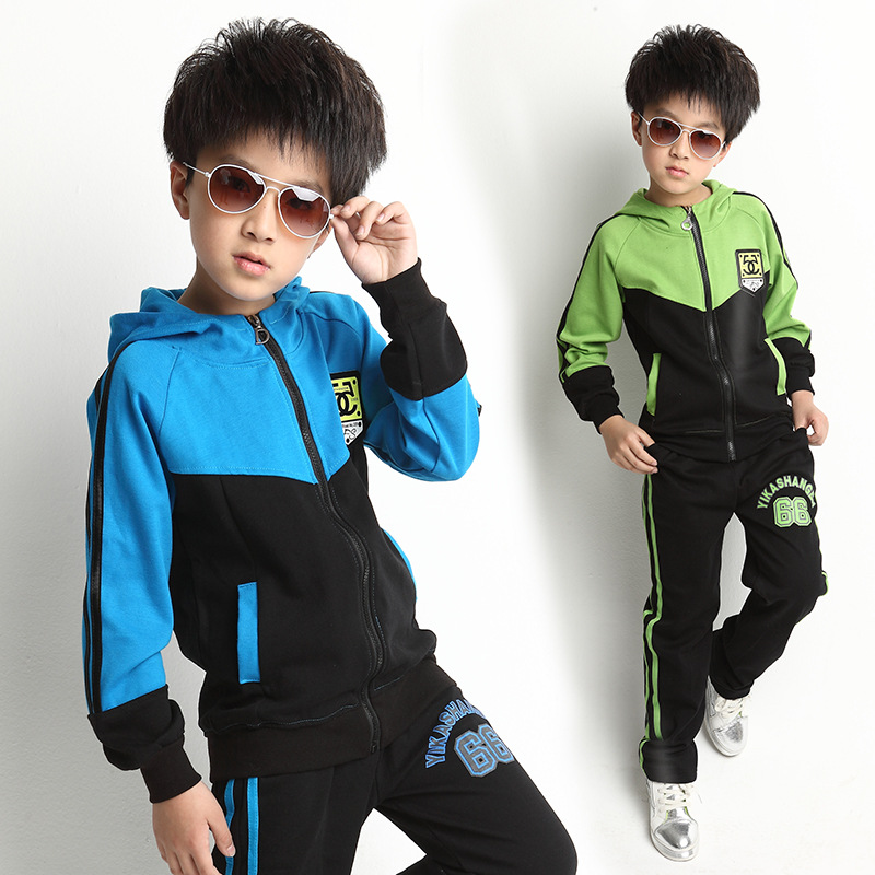 儿童男童运动套装秋季韩版童装2016新款中大童秋款纯棉长袖两件套