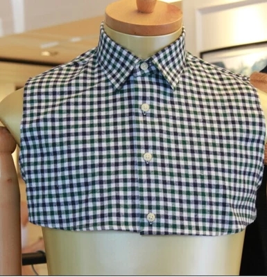 新款衬衫假领子男女衬衣领 纯棉磨毛厚格子百搭衬衣假领
