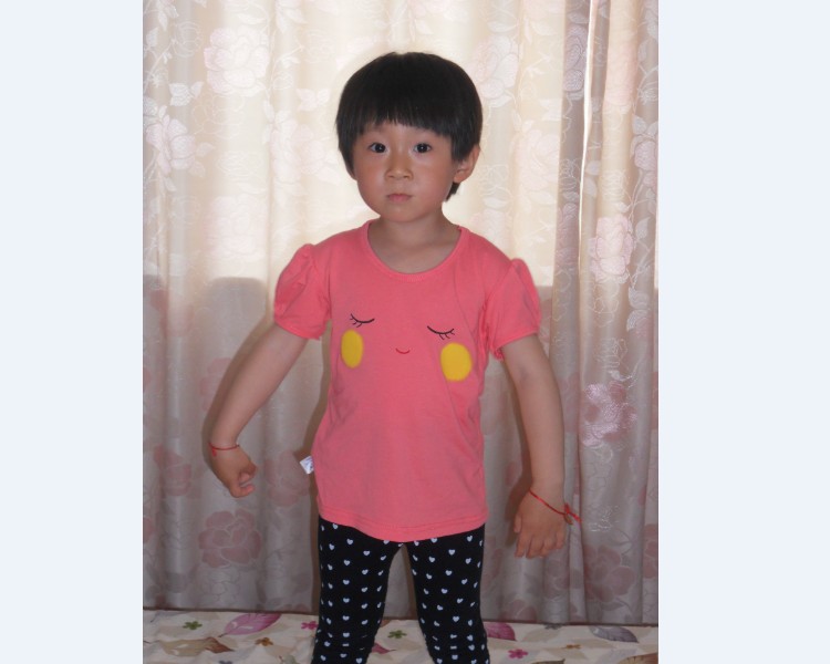 女宝宝T恤 短袖2－3岁中小童卫衣女童汗衫婴幼儿上衣T恤衫全棉