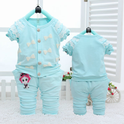 韩版新款春装儿童套装1-2-3岁女宝宝套装婴幼儿外出服休闲长袖