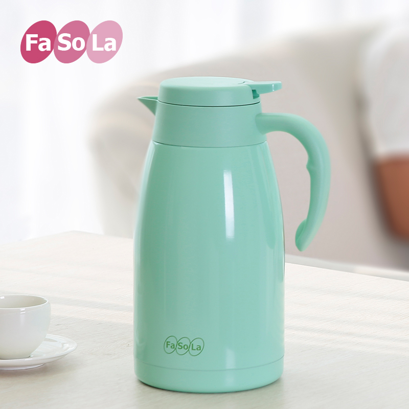 日本FaSoLa保温壶 家用不锈钢大容量 热水瓶户外水壶暖壶保温瓶