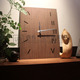 现代木质墙钟卧室书房超静音时钟简约钟表长方形挂钟创意家居壁钟