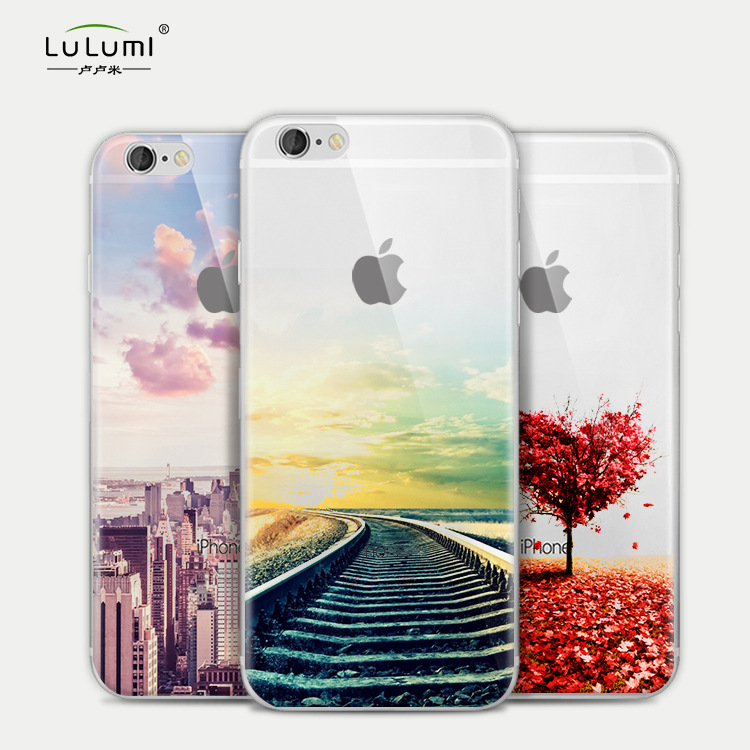 iPhone6plus手机壳苹果6s保护套iPhone5s电镀软壳镂空风景时尚潮