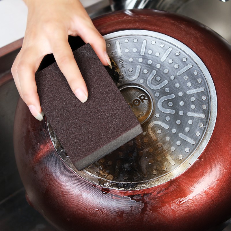 创意厨房锅底清洁纳米金刚砂细砂海绵擦去污渍除垢擦去除铁锈 5片