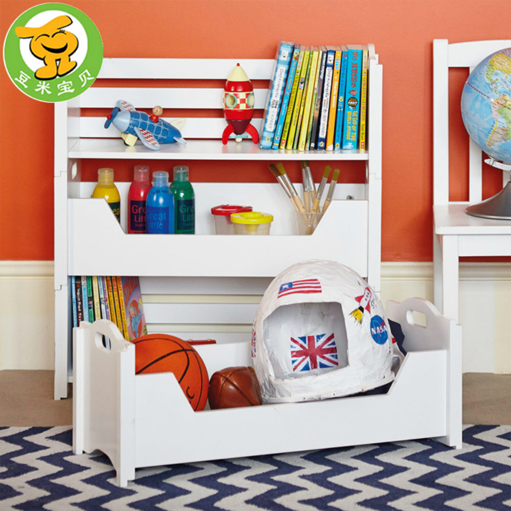 豆米宝贝儿童家具 储物书柜欧式组合书柜书橱书报架幼儿园书柜