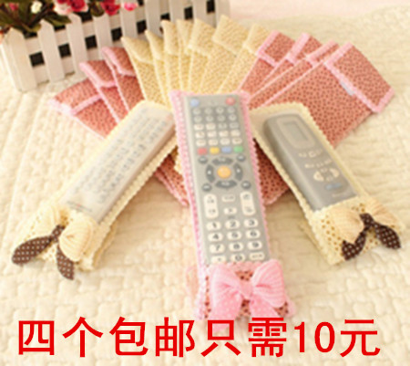 特价电视遥控器套 空调DVD遥控器罩防尘罩遥控器保护套布艺蝴蝶结