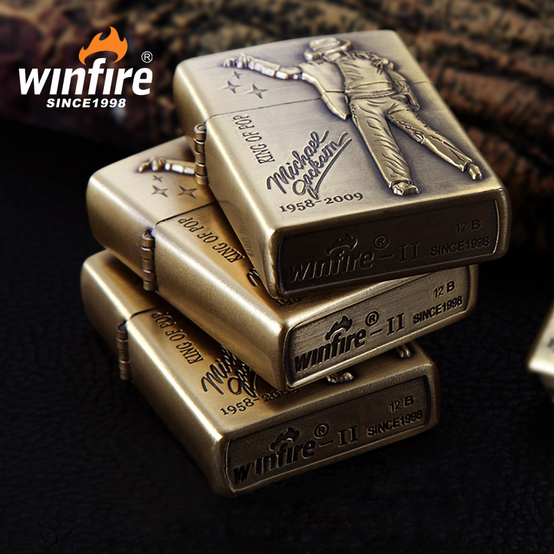 winfire兴丰复古老式薄煤油男打火机创意防风个性定制浮雕雕刻
