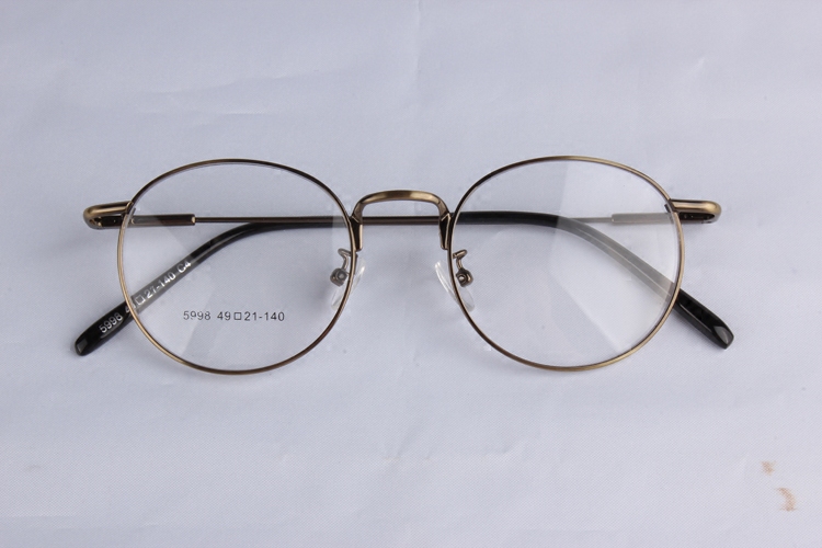 圆框眼镜复古 金属眼镜框韩版男女款大小脸型配成品近视眼镜架