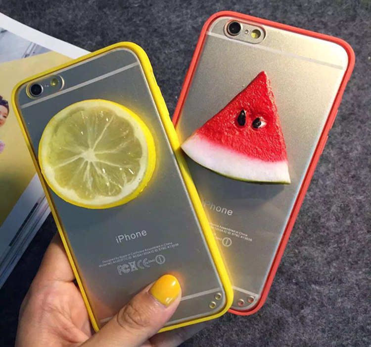 特价小清新手机壳iphone6plus硅胶壳苹果6/5s透明水果保护套软套