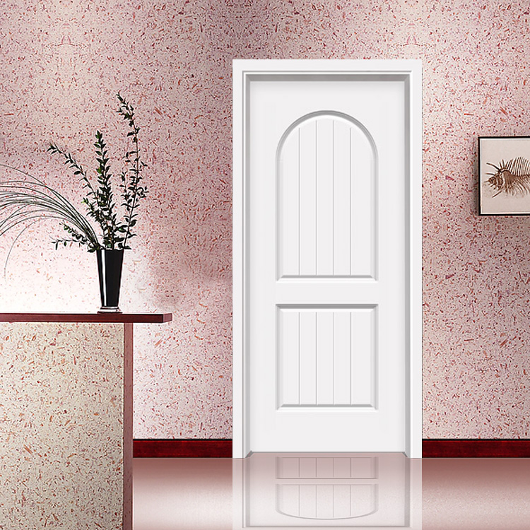 地中海风格白色烤漆套装圆弧造型木门 实木复合烤漆门室内门定制