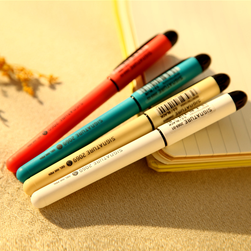 韩国文具 中性笔可爱时尚糖果色0.5mm中性笔 水笔 签字笔