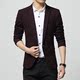 2015  潮流新款   精致韩风 男士拼色修身 西装  窄领型西装   潮