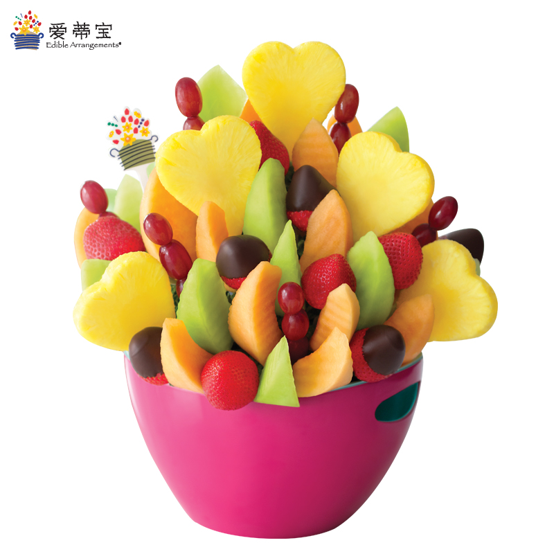 爱蒂宝中秋节教师节挚爱新鲜水果花束花篮送家人老师创意送礼礼物