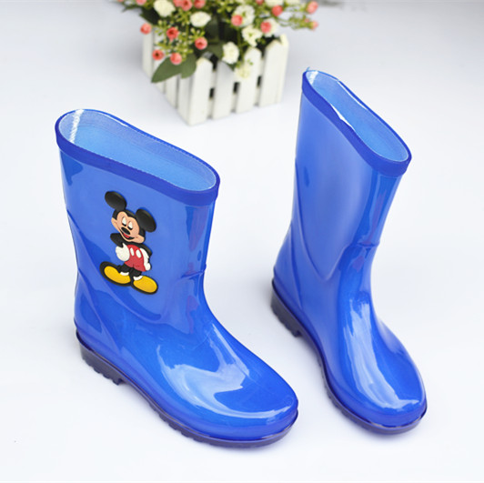 包邮迪士尼新款超大码儿童雨鞋男童雨鞋米奇卡通大童学生雨靴水鞋