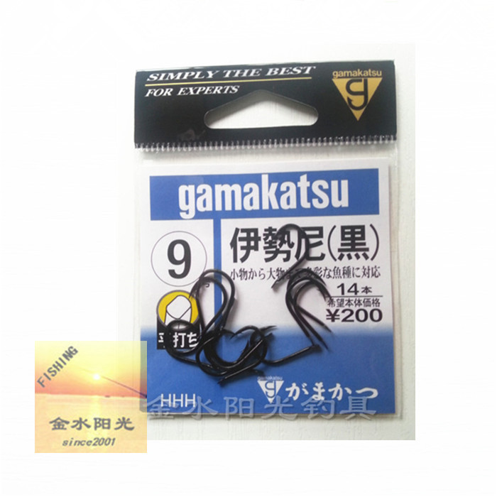 正品行货 日本原产gamakatsu 伊势尼上黑有倒刺鱼钩 伽玛卡兹钓钩