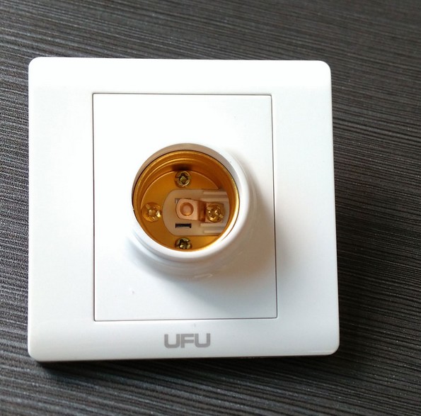 UFU有孚电工灯座86型暗装螺口灯头白炽灯节能灯LED灯灯座底盒