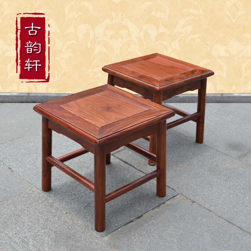 红木小方凳 非洲花梨木小凳子 超结实耐用 红木小凳子 换鞋凳方凳