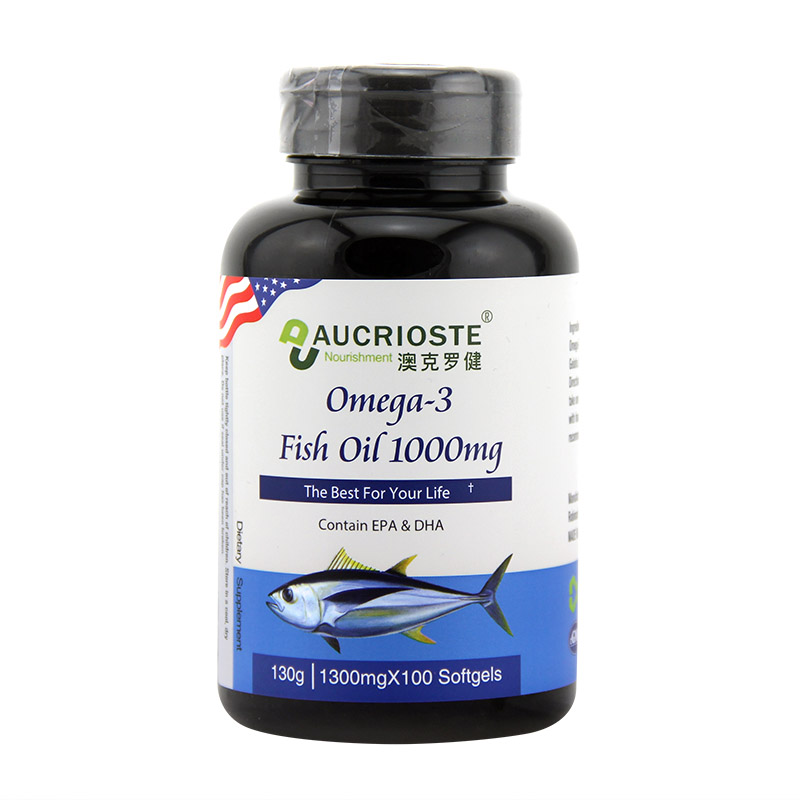 欧米伽-3鱼油omega-3美国原装进口深海鱼油澳克罗健鱼油100粒装